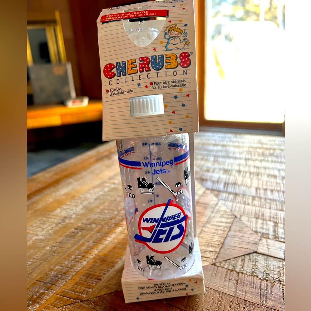 Vintage Winnipeg Jets Cherub Collection Baby Bottle